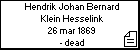 Hendrik Johan Bernard Klein Hesselink