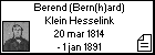 Berend (Bern(h)ard) Klein Hesselink