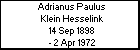 Adrianus Paulus Klein Hesselink