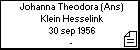 Johanna Theodora (Ans) Klein Hesselink