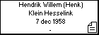 Hendrik Willem (Henk) Klein Hesselink