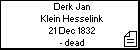 Derk Jan Klein Hesselink