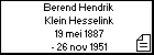 Berend Hendrik Klein Hesselink