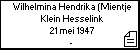 Wilhelmina Hendrika (Mientje Klein Hesselink