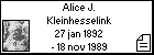 Alice J. Kleinhesselink
