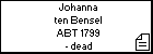 Johanna ten Bensel