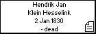 Hendrik Jan Klein Hesselink