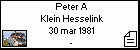 Peter A Klein Hesselink