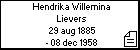 Hendrika Willemina Lievers