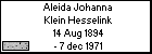 Aleida Johanna Klein Hesselink