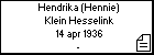 Hendrika (Hennie) Klein Hesselink