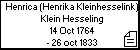 Henrica (Henrika Kleinhesselink) Klein Hesseling