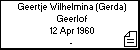 Geertje Wilhelmina (Gerda) Geerlof