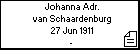 Johanna Adr. van Schaardenburg
