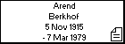 Arend Berkhof