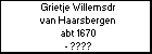 Grietje Willemsdr van Haarsbergen