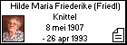 Hilde Maria Friederike (Friedl) Knittel