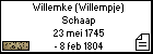 Willemke (Willempje) Schaap