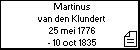 Martinus van den Klundert